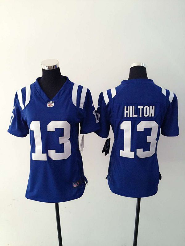 Women Indianapolis Colts 13 T.Y. Hilton Blue Nike NFL Jerseys